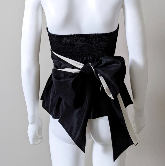 Peplum Bow Top w/ Color Block Sash - Picture 3 of 7